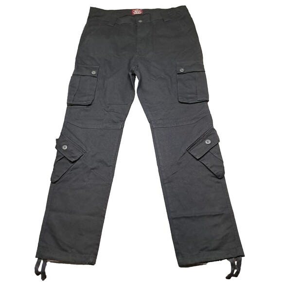 New Match & Matchstick Men’s Cargo Pants Tie Bottoms 4XL 40 Pockets Military - Picture 1 of 15